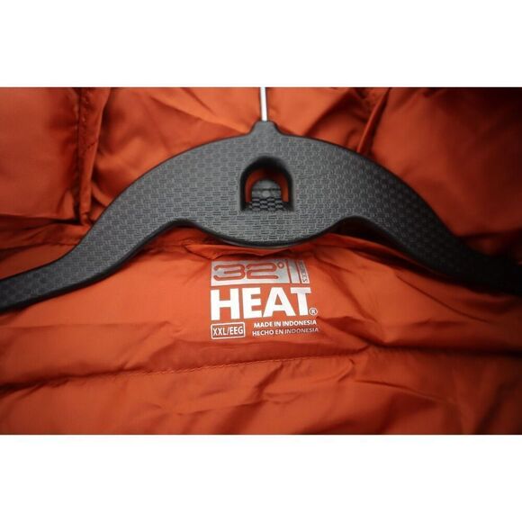 32 Degrees Women Sz 2XL Clay Red Liteweight Poly-Fill Packable Hooded Jacket - Picture 3 of 10